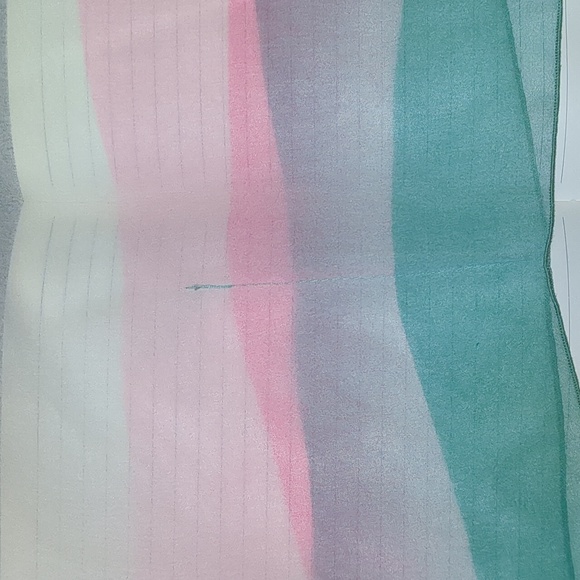 Vintage Floral Printed Chiffon Scarf Poncho - Picture 3 of 4